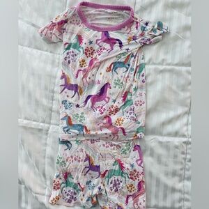 Little Sleepies Unicorn Rainbow Pajamas - Sz 18-24M